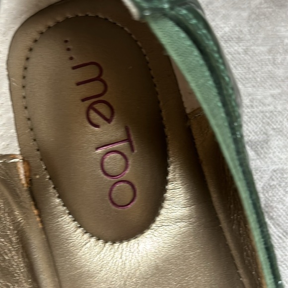 Dark Green Patent Flats with Gold Buckle - Picture 5 of 9